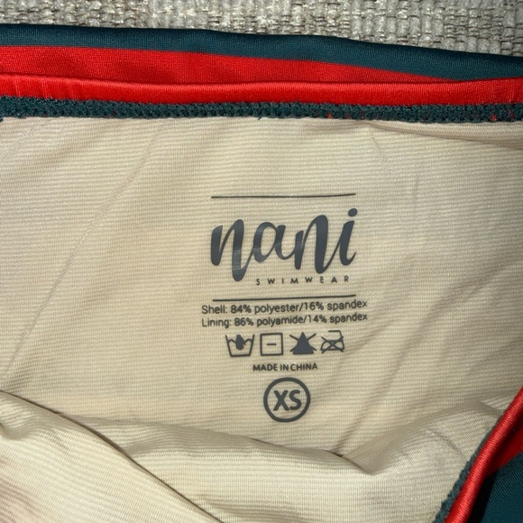 Nani XS Striped High-Waisted Bikini Bottom - Picture 2 of 5